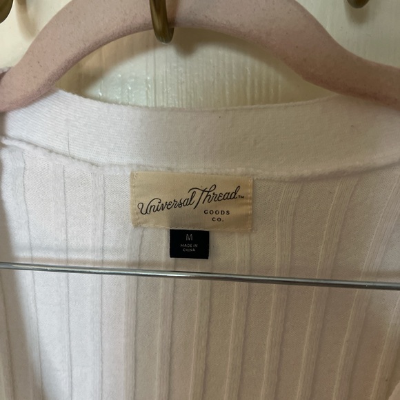 Universal Threads White Ribbed Button-Up Cardigan - Picture 3 of 4